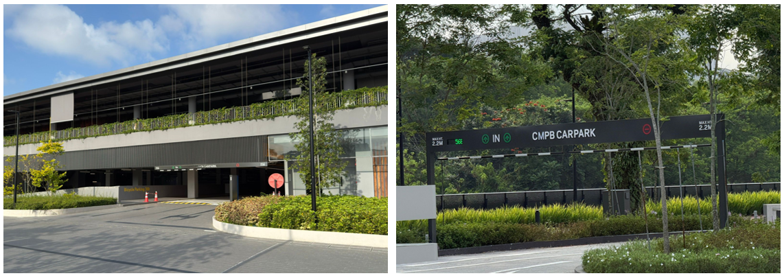 CMPB carpark entrance A and B